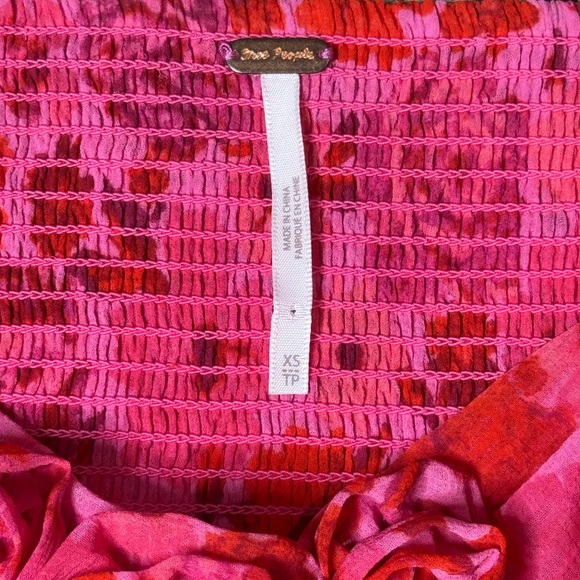 Free People Oh Lala Floral Rosette Top size XS - Picture 4 of 11